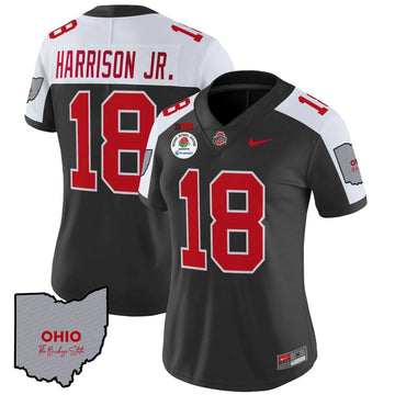 Personalized Women's OSB Rose Bowl Vapor Limited Jersey V3 - Stitched - Black Alternate / Marvin Harrison Jr. Stitched