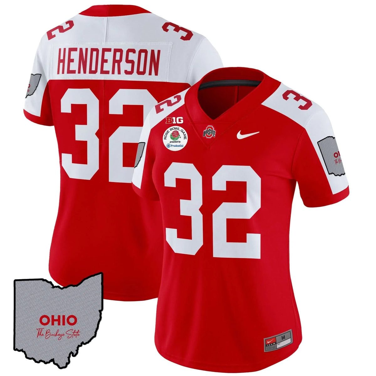 Personalized Women's OSB Rose Bowl Vapor Limited Jersey V3 - Stitched - Red Alternate / Treveyon Henderson Stitched