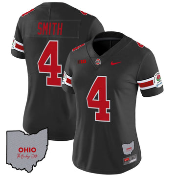 Personalized Women's OSB Rose Bowl Vapor Limited Jersey V3 - Stitched - Black / Jeremiah Smith Stitched