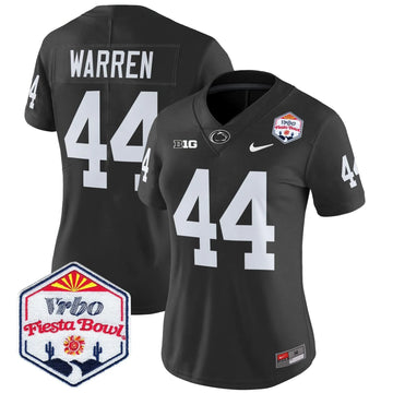 Personalized Women's PSU 2026 The Fiesta Bowl Patch Vapor Limited Jersey - Stitched - Black / Tyler Warren Stitched