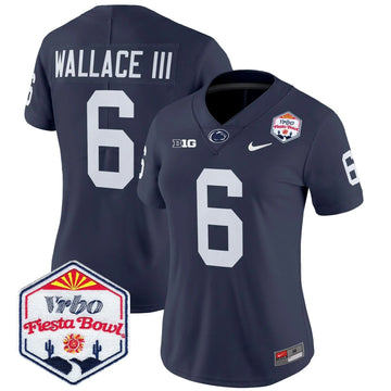 Personalized Women's PSU 2026 The Fiesta Bowl Patch Vapor Limited Jersey - Stitched - Navy / Harrison Wallace III Stitched