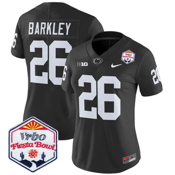 Personalized Women's PSU 2026 The Fiesta Bowl Patch Vapor Limited Jersey - Stitched - Black / Saquon Barkley Stitched
