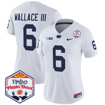 Personalized Women's PSU 2026 The Fiesta Bowl Patch Vapor Limited Jersey - Stitched - White / Harrison Wallace III Stitched