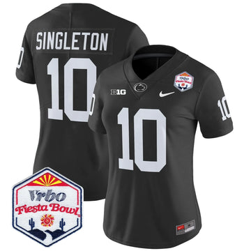 Personalized Women's PSU 2026 The Fiesta Bowl Patch Vapor Limited Jersey - Stitched - Black / Nicholas Singleton Stitched