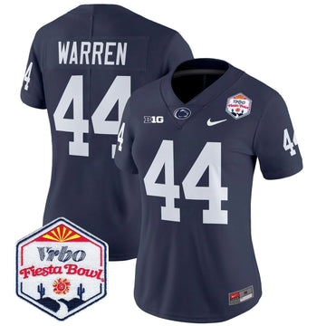 Personalized Women's PSU 2026 The Fiesta Bowl Patch Vapor Limited Jersey - Stitched - Navy / Tyler Warren Stitched