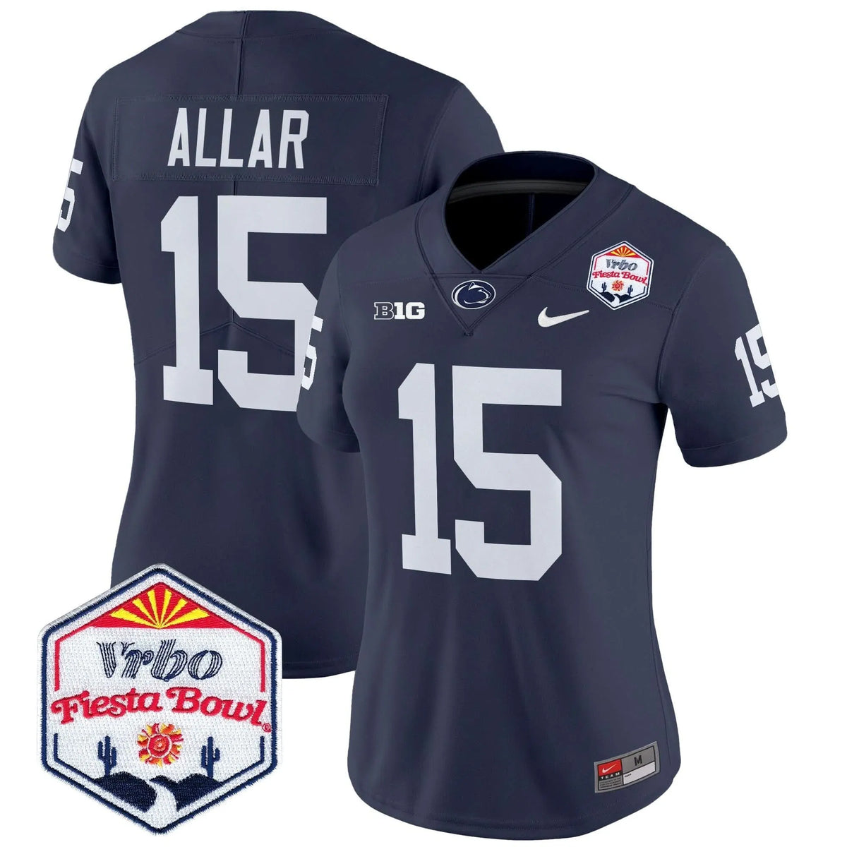 Personalized Women's PSU 2026 The Fiesta Bowl Patch Vapor Limited Jersey - Stitched - Navy / Drew Allar Stitched