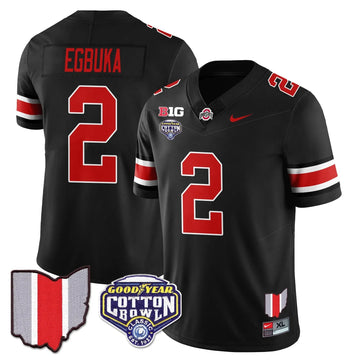 Personalized OSB 2026 Cotton Bowl Classic Jersey - Black / Emeka Egbuka Stitched