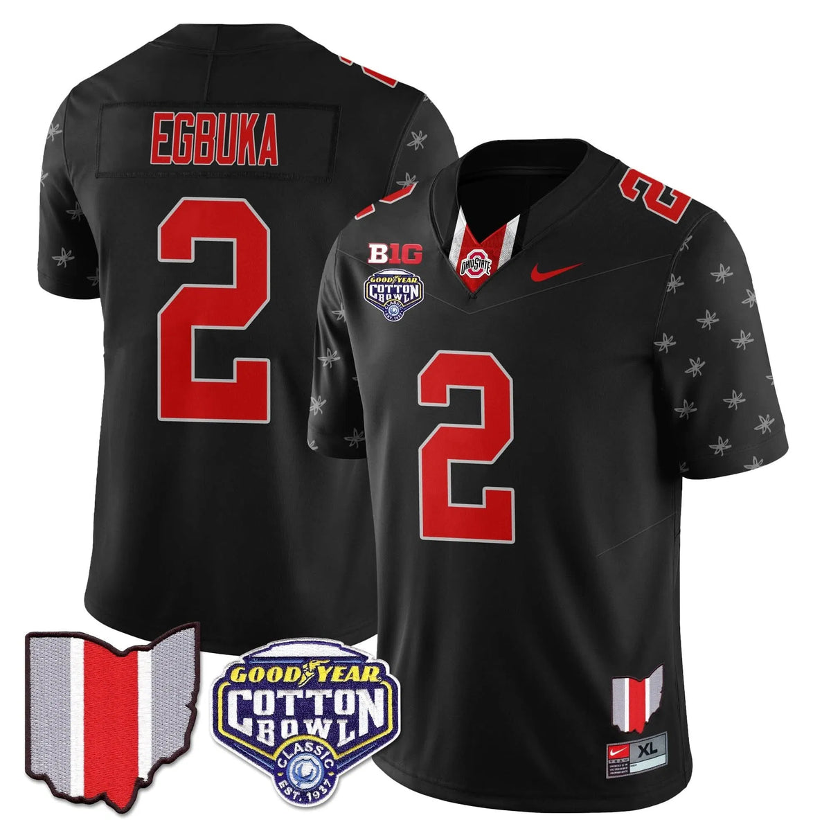 Personalized OSB 2026 Cotton Bowl Classic Jersey - Black Limited / Emeka Egbuka Stitched