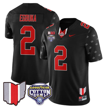 Personalized OSB 2026 Cotton Bowl Classic Jersey - Black Limited / Emeka Egbuka Stitched