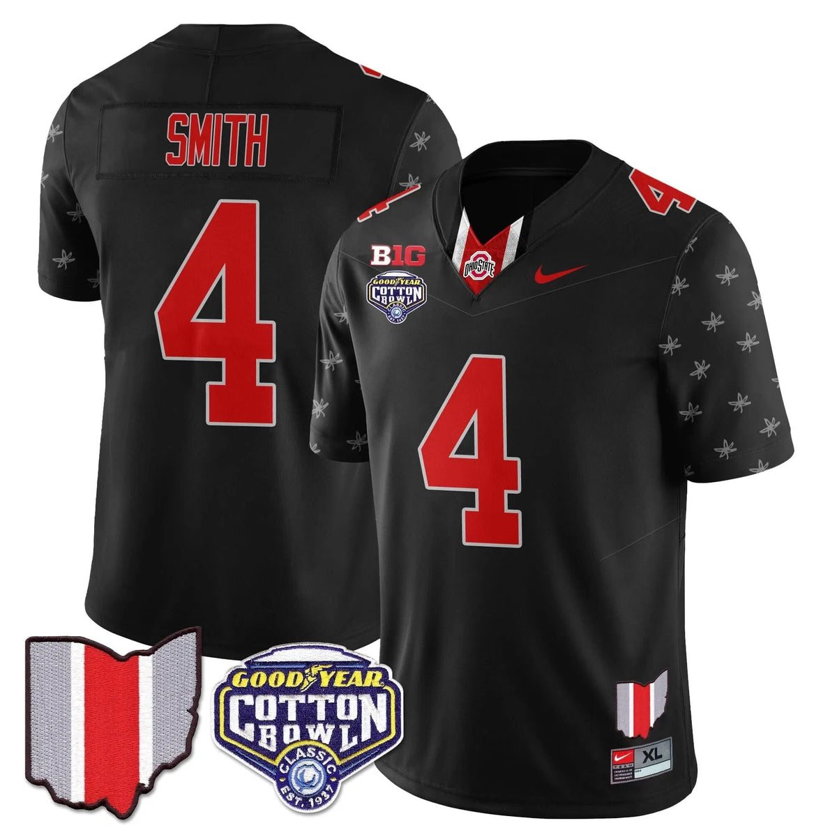 Personalized OSB 2026 Cotton Bowl Classic Jersey - Black Limited / Jeremiah Smith Stitched
