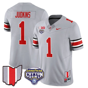 Personalized OSB 2026 Cotton Bowl Classic Jersey - Gray / Quinshon Judkins Stitched