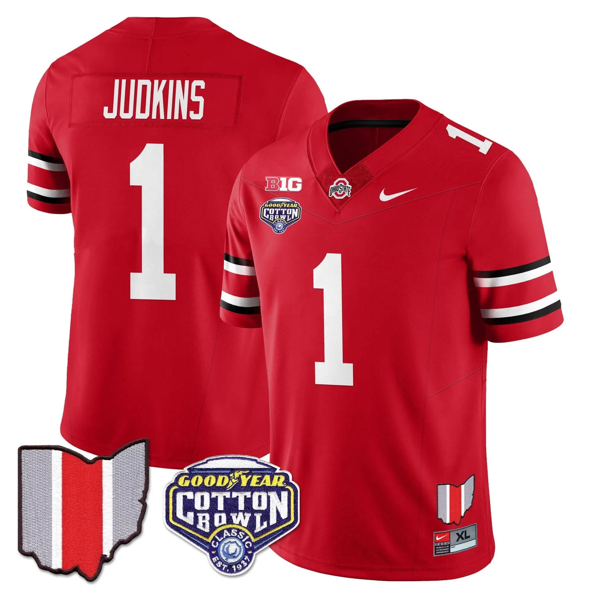 Personalized OSB 2026 Cotton Bowl Classic Jersey - Red / Quinshon Judkins Stitched