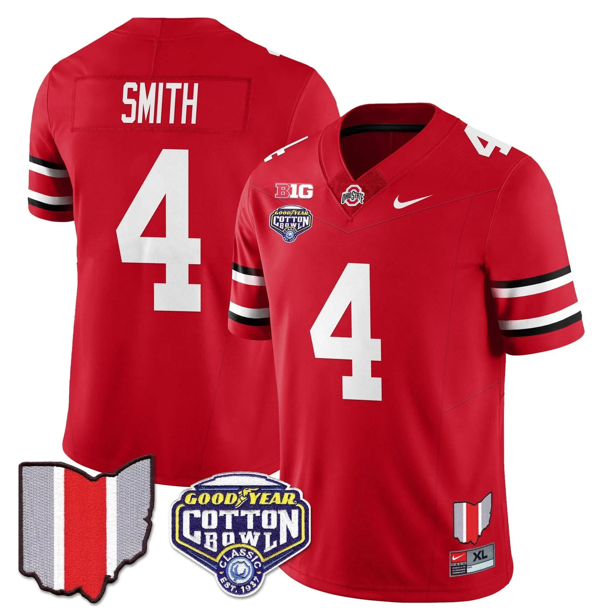 Personalized OSB 2026 Cotton Bowl Classic Jersey - Red / Jeremiah Smith Stitched
