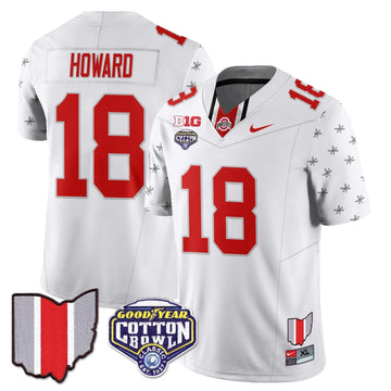Personalized OSB 2026 Cotton Bowl Classic Jersey - White Limited / Will Howard Stitched