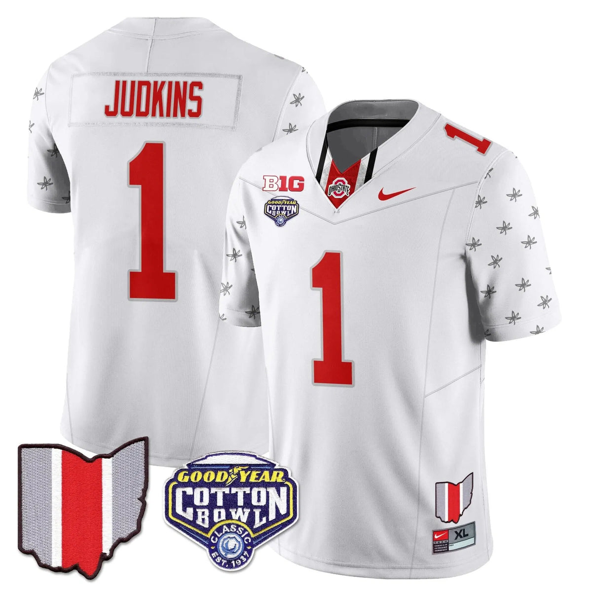 Personalized OSB 2026 Cotton Bowl Classic Jersey - White Limited / Quinshon Judkins Stitched