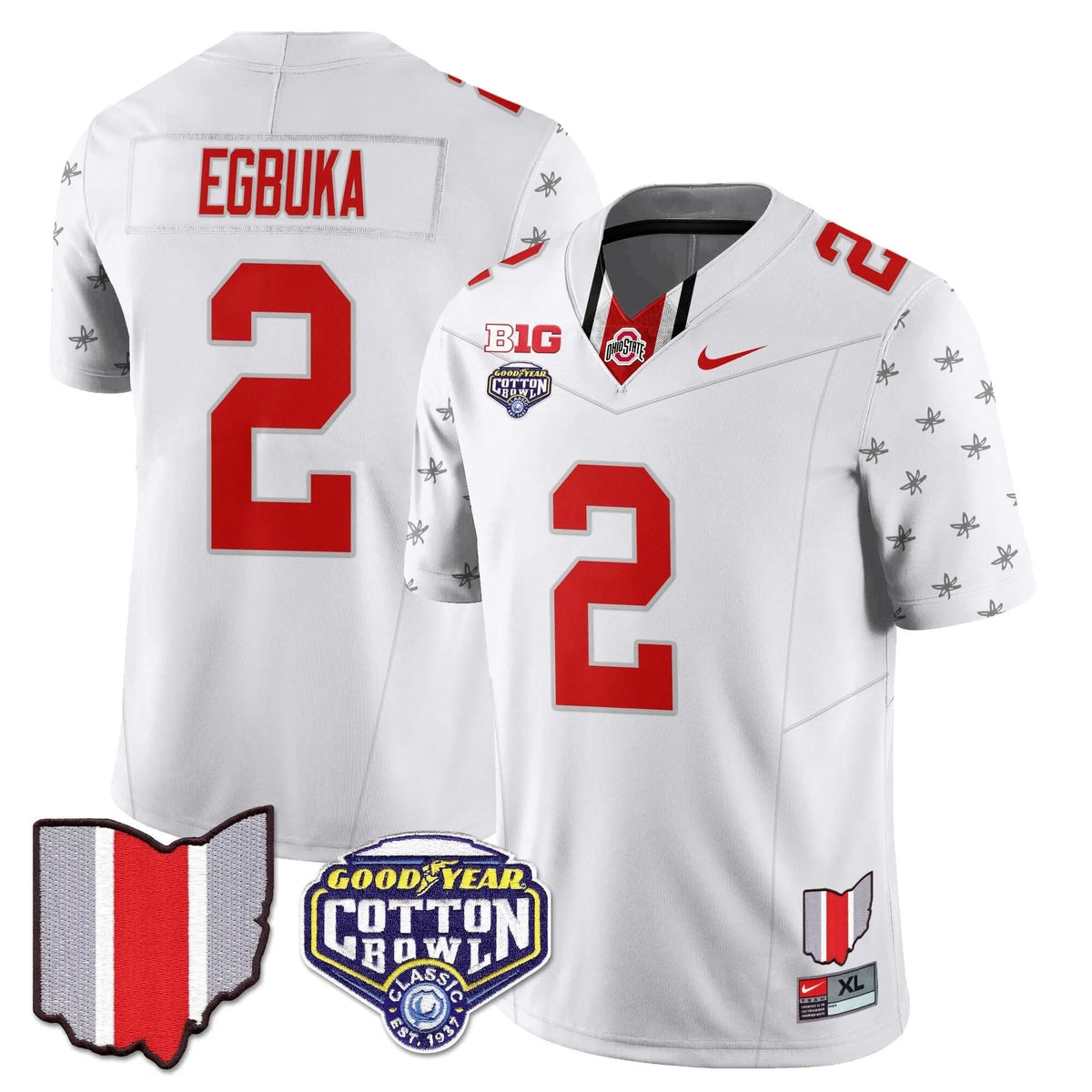 Personalized OSB 2026 Cotton Bowl Classic Jersey - White Limited / Emeka Egbuka Stitched
