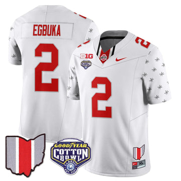 Personalized OSB 2026 Cotton Bowl Classic Jersey - White Limited / Emeka Egbuka Stitched