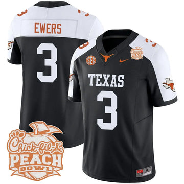 Personalized TL 2026 Peach Bowl Jersey - Quinn Ewers / Black Alternate Stitched