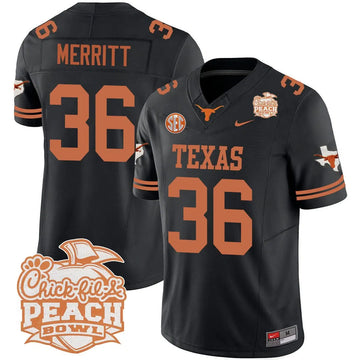 Personalized TL 2026 Peach Bowl Jersey - Quinn Merritt / Black Stitched