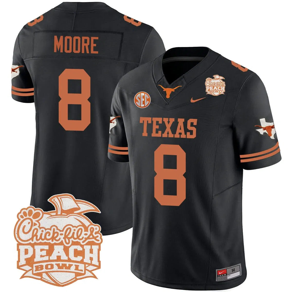 Personalized TL 2026 Peach Bowl Jersey - Trey Moore / Black Stitched