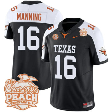 Personalized TL 2026 Peach Bowl Jersey - Arch Manning / Black Alternate Stitched