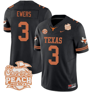 Personalized TL 2026 Peach Bowl Jersey - Quinn Ewers / Black Stitched