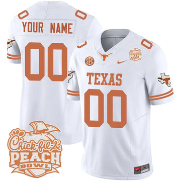 Personalized Custom TL 2026 Peach Bowl Jersey - White Stitched