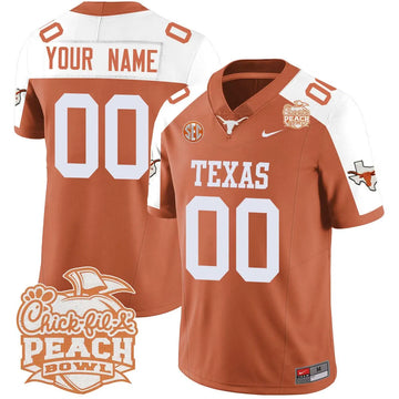 Personalized Custom TL 2026 Peach Bowl Jersey - Orange Alternate Stitched