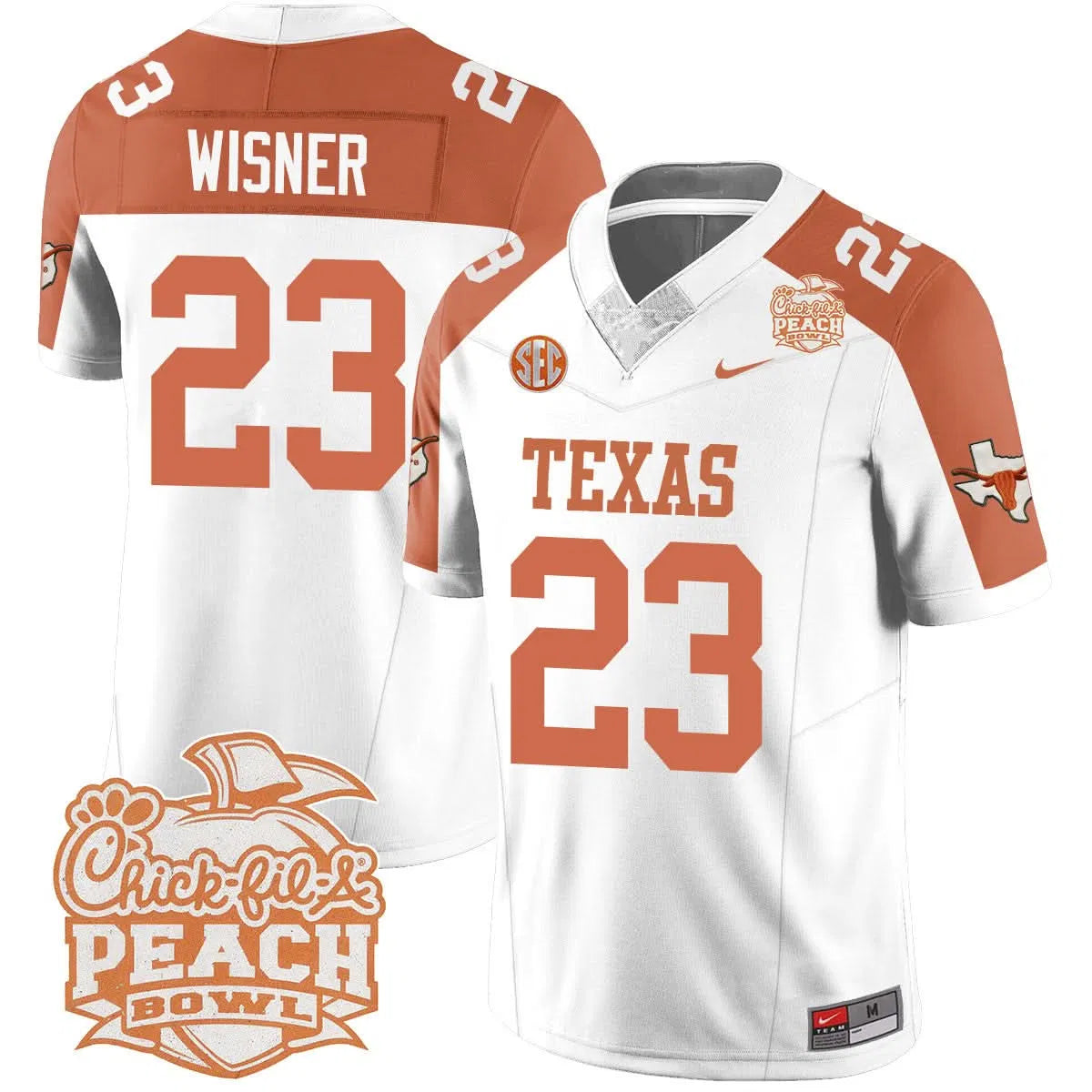 Personalized TL 2026 Peach Bowl Jersey - Quintrevion Wisner / Inverted Stitched