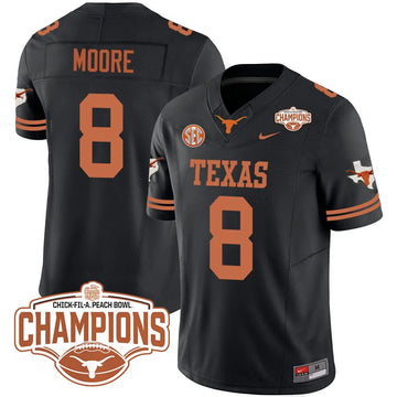 Personalized TL 2026 Peach Bowl Champions Jersey - Trey Moore - 8 / Black Stitched