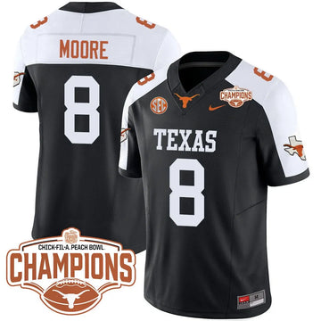 Personalized TL 2026 Peach Bowl Champions Jersey - Trey Moore - 8 / Black Alternate Stitched