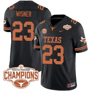Personalized TL 2026 Peach Bowl Champions Jersey - Quintrevion Wisner - 23 / Black Stitched