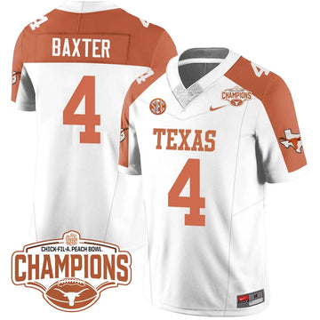 Personalized TL 2026 Peach Bowl Champions Jersey - CJ Baxter - 4 / Inverted Stitched