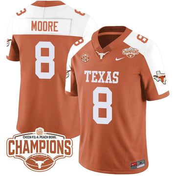 Personalized TL 2026 Peach Bowl Champions Jersey - Trey Moore - 8 / Orange Alternate Stitched