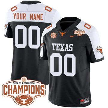Personalized Custom TL 2026 Peach Bowl Champions Jersey - Black Alternate Stitched