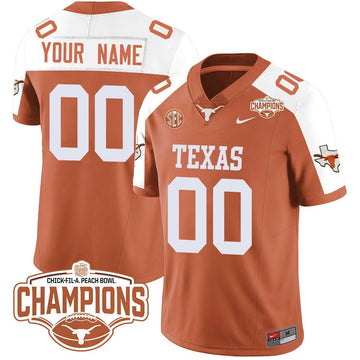 Personalized Custom TL 2026 Peach Bowl Champions Jersey - Orange Alternate Stitched