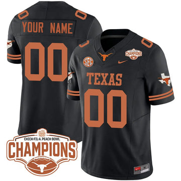 Personalized Custom TL 2026 Peach Bowl Champions Jersey - Black Stitched