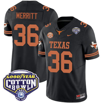Personalized TL 2026 Cotton Bowl Classic Jersey - Quinn Merritt / Black Stitched