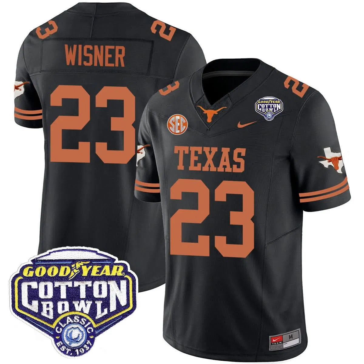 Personalized TL 2026 Cotton Bowl Classic Jersey - Quintrevion Wisner / Black Stitched