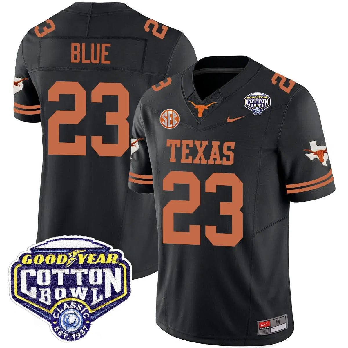 Personalized TL 2026 Cotton Bowl Classic Jersey - Jaydon Blue / Black Stitched