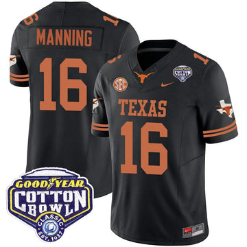 Personalized TL 2026 Cotton Bowl Classic Jersey - Arch Manning / Black Stitched