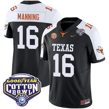 Personalized TL 2026 Cotton Bowl Classic Jersey - Arch Manning / Black Alternate Stitched