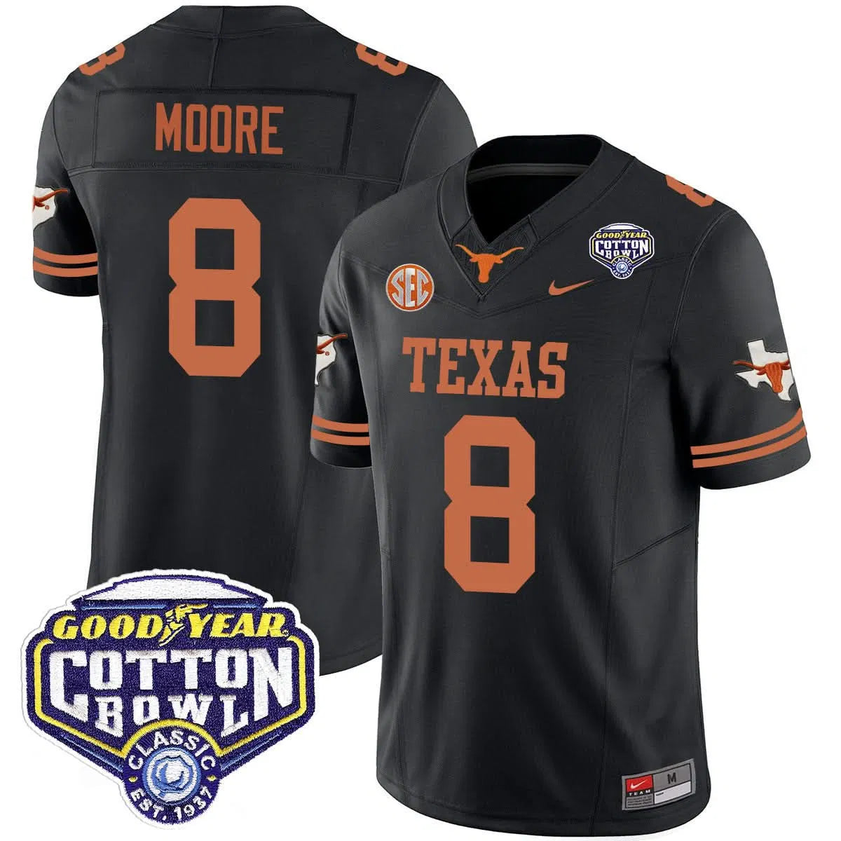 Personalized TL 2026 Cotton Bowl Classic Jersey - Trey Moore / Black Stitched