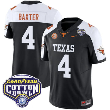 Personalized TL 2026 Cotton Bowl Classic Jersey - CJ Baxter / Black Alternate Stitched