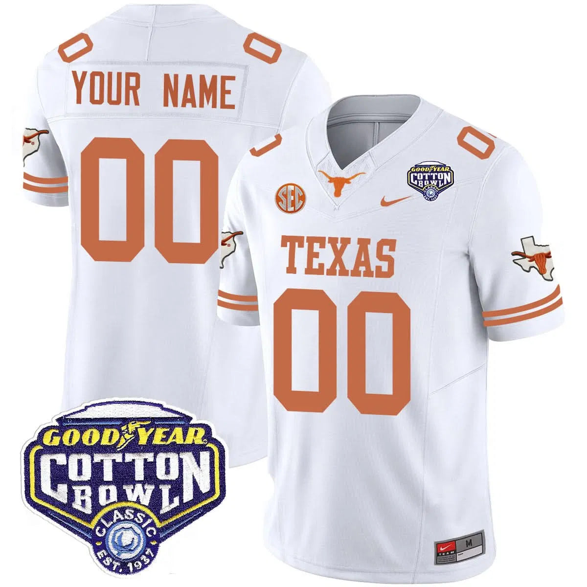 Personalized Custom TL 2026 Cotton Bowl Classic Jersey - White Stitched