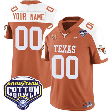 Personalized Custom TL 2026 Cotton Bowl Classic Jersey - Orange Alternate Stitched