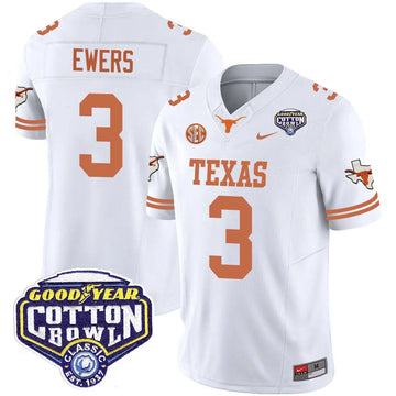 Personalized TL 2026 Cotton Bowl Classic Jersey - Quinn Ewers / White Stitched