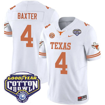 Personalized TL 2026 Cotton Bowl Classic Jersey - CJ Baxter / White Stitched