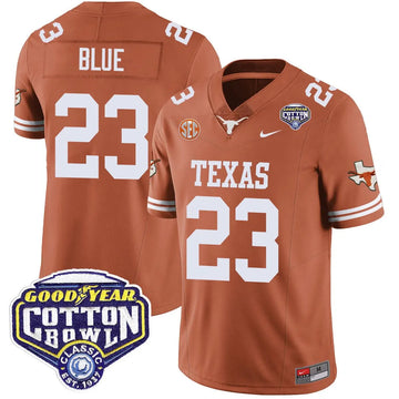 Personalized TL 2026 Cotton Bowl Classic Jersey - Jaydon Blue / Orange Stitched