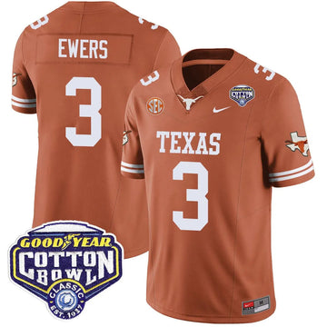 Personalized TL 2026 Cotton Bowl Classic Jersey - Quinn Ewers / Orange Stitched